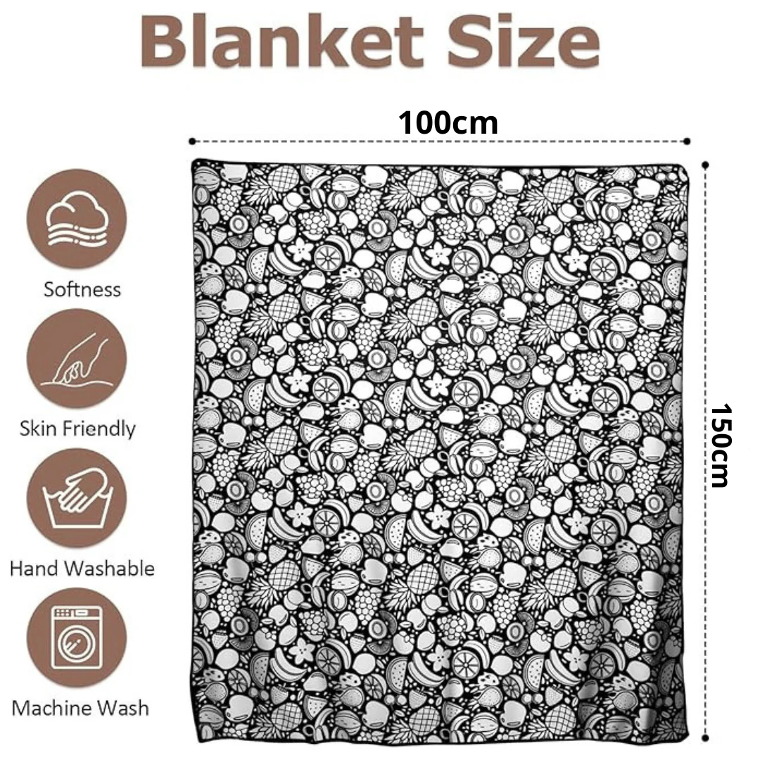 Coloring Blanket With Free Markers included